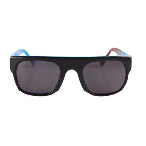 Wild Soul Elephant Flat Top Sunglasses Black Blue Tortoise
